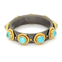 Armenta 18K Yellow Gold and Sterling Silver Turquoise Ring