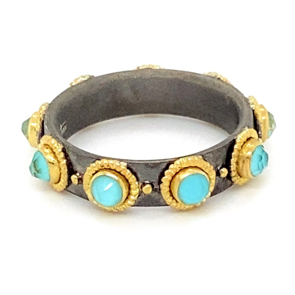 Armenta 18K Yellow Gold and Sterling Silver Turquoise Ring