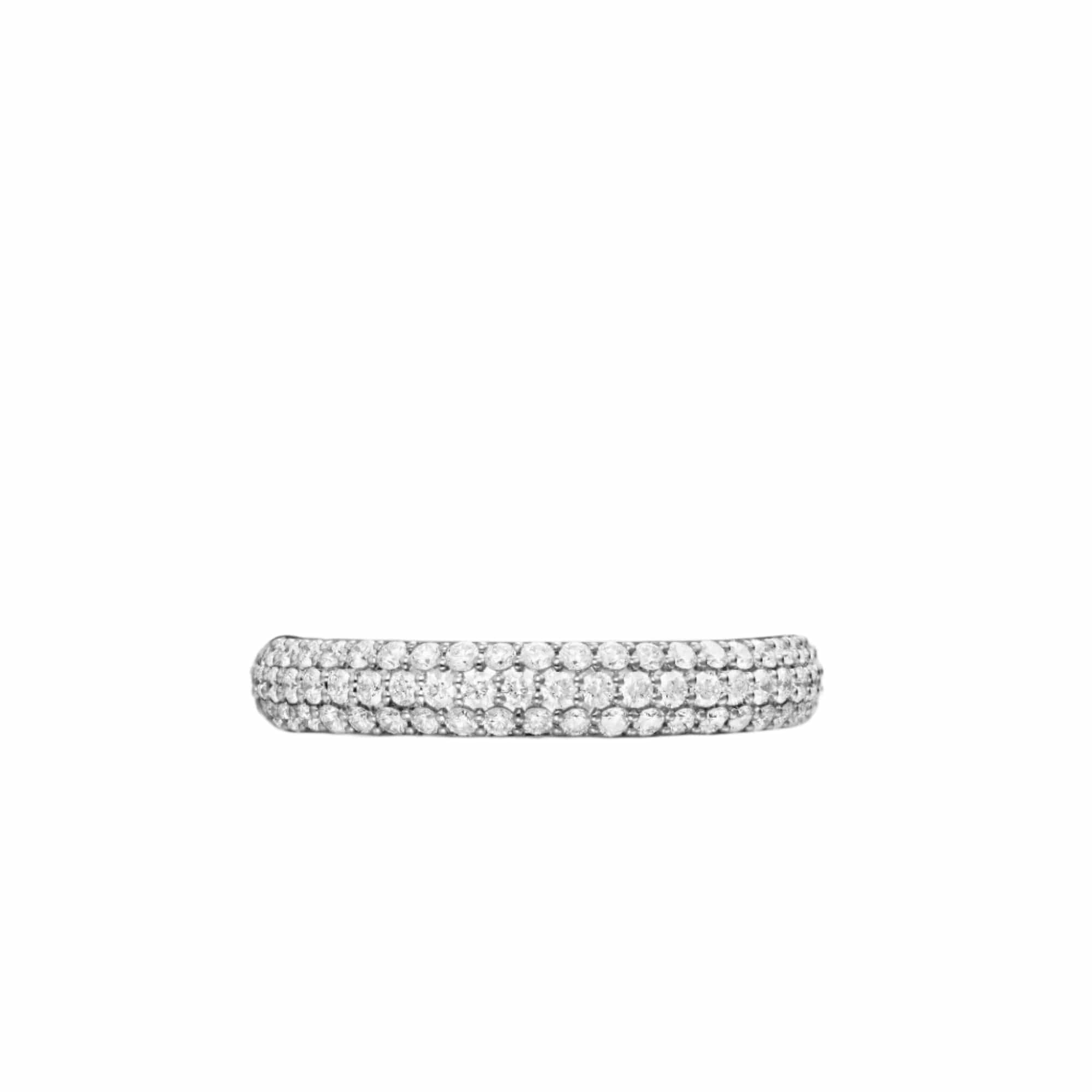 DY Mercer® Pavé Band Ring Sterling Silver with Diamonds, 3.7mm