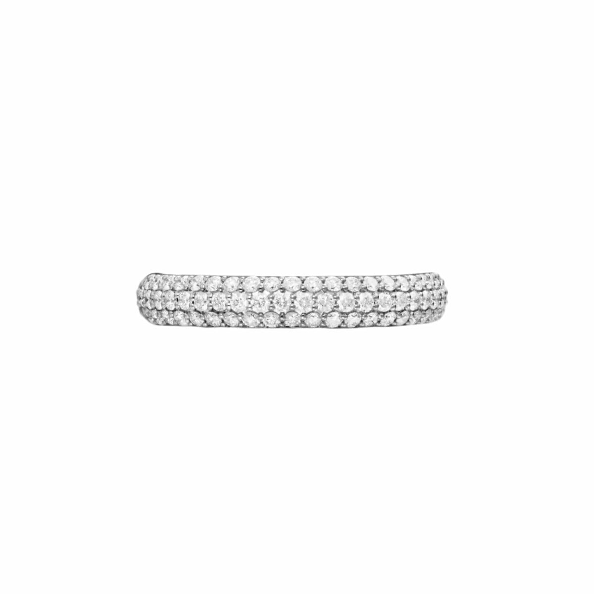DY Mercer® Pavé Band Ring Sterling Silver with Diamonds, 3.7mm