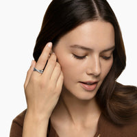 Crossover Two Row Ring Sterling Silver, 7.4mm