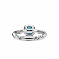 DY Mercer® Color Cable Ring Sterling Silver with 14K Yellow Gold and Hampton Blue Topaz, 5.5mm