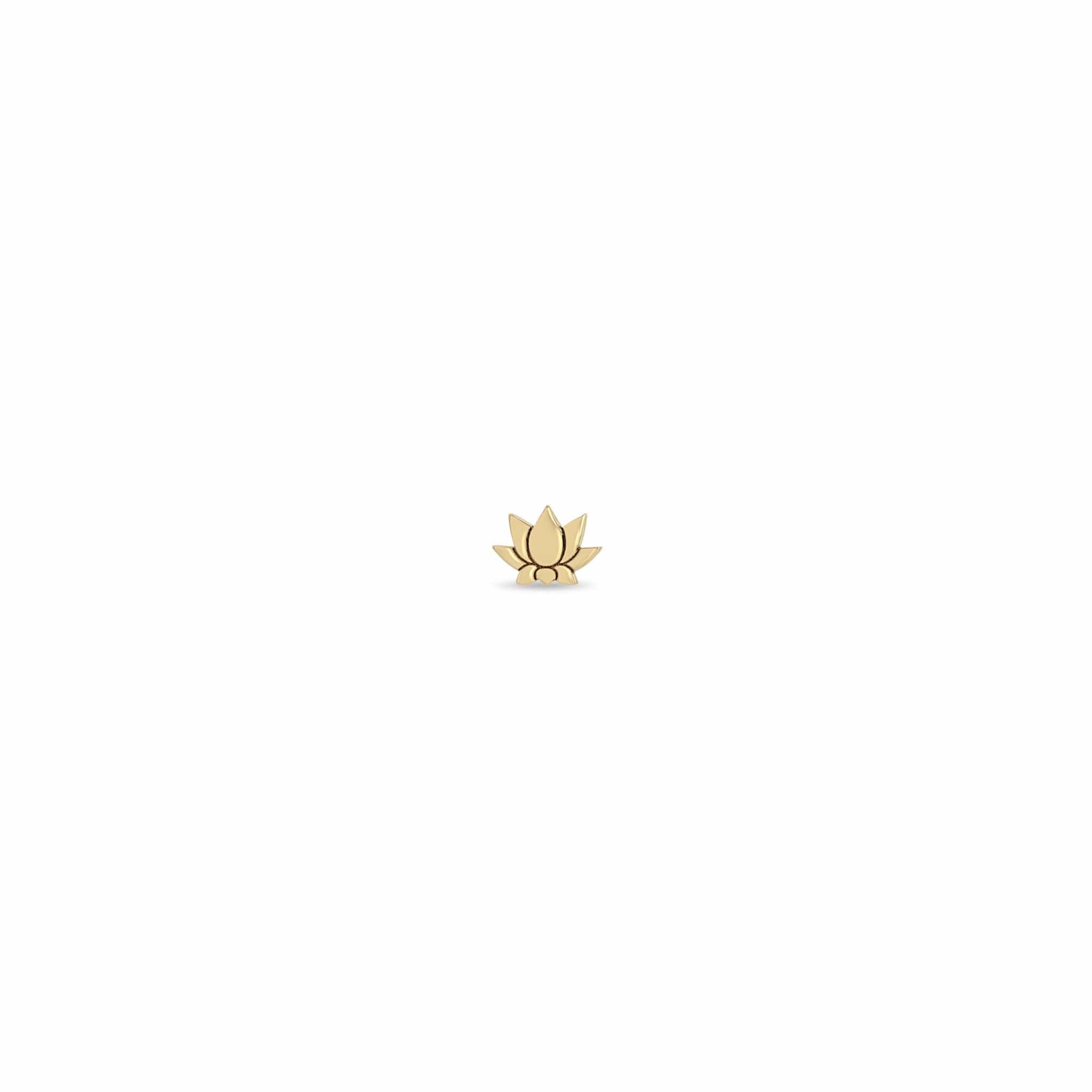 Zoe Chicco 14K Yellow Gold Small Lotus Flower Stud Earring
