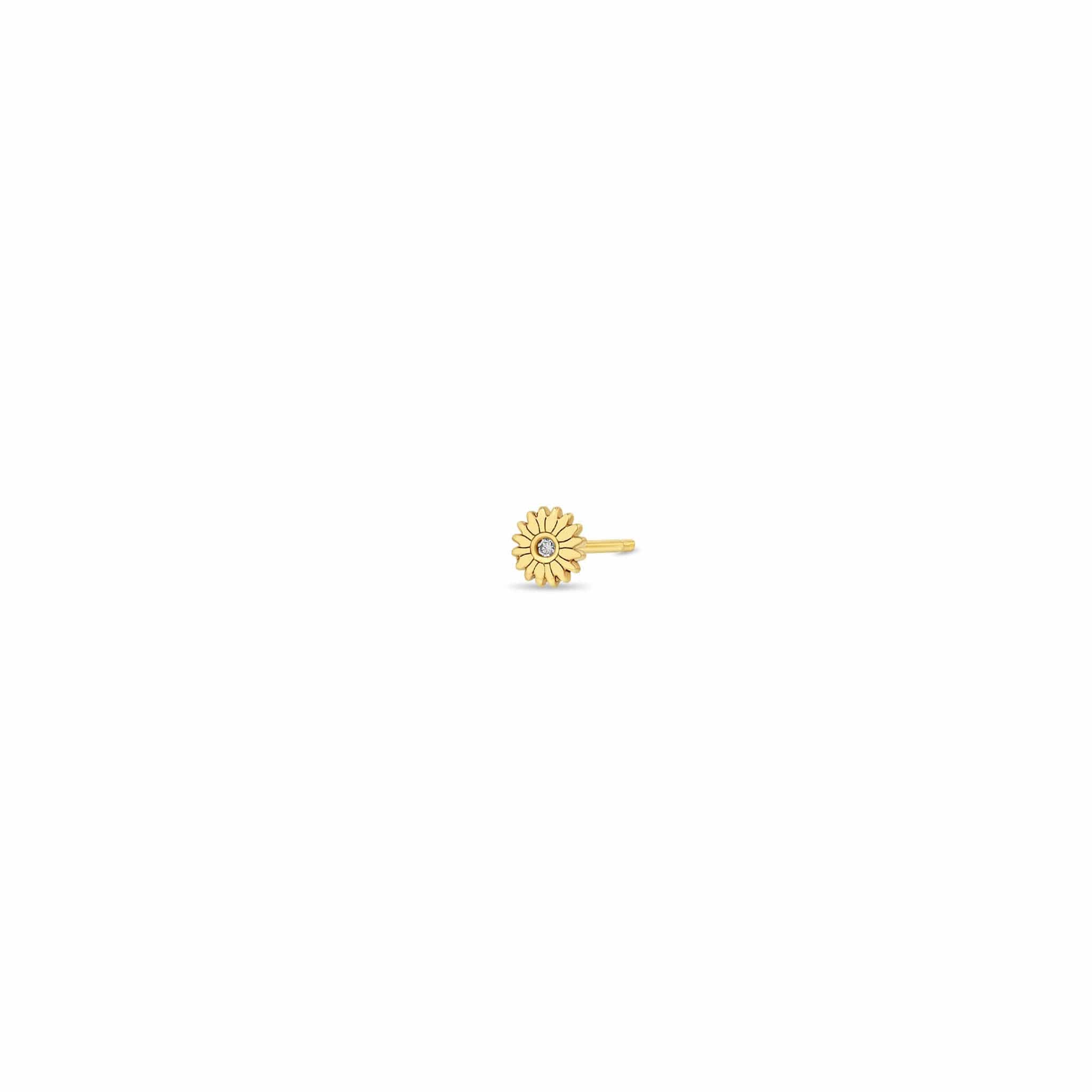 Zoe Chicco 14K Yellow Gold Small Flower Stud Earring