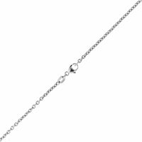 Platinum 16" Round Cable Chain Necklace