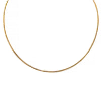 Vanessa Fernandez 18K Yellow Gold 16" Round Omega Chain Necklace