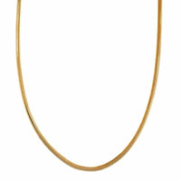 14K Yellow Gold 16" Oval Snake Chain Necklace
