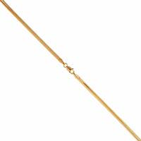 14K Yellow Gold 16" Oval Snake Chain Necklace