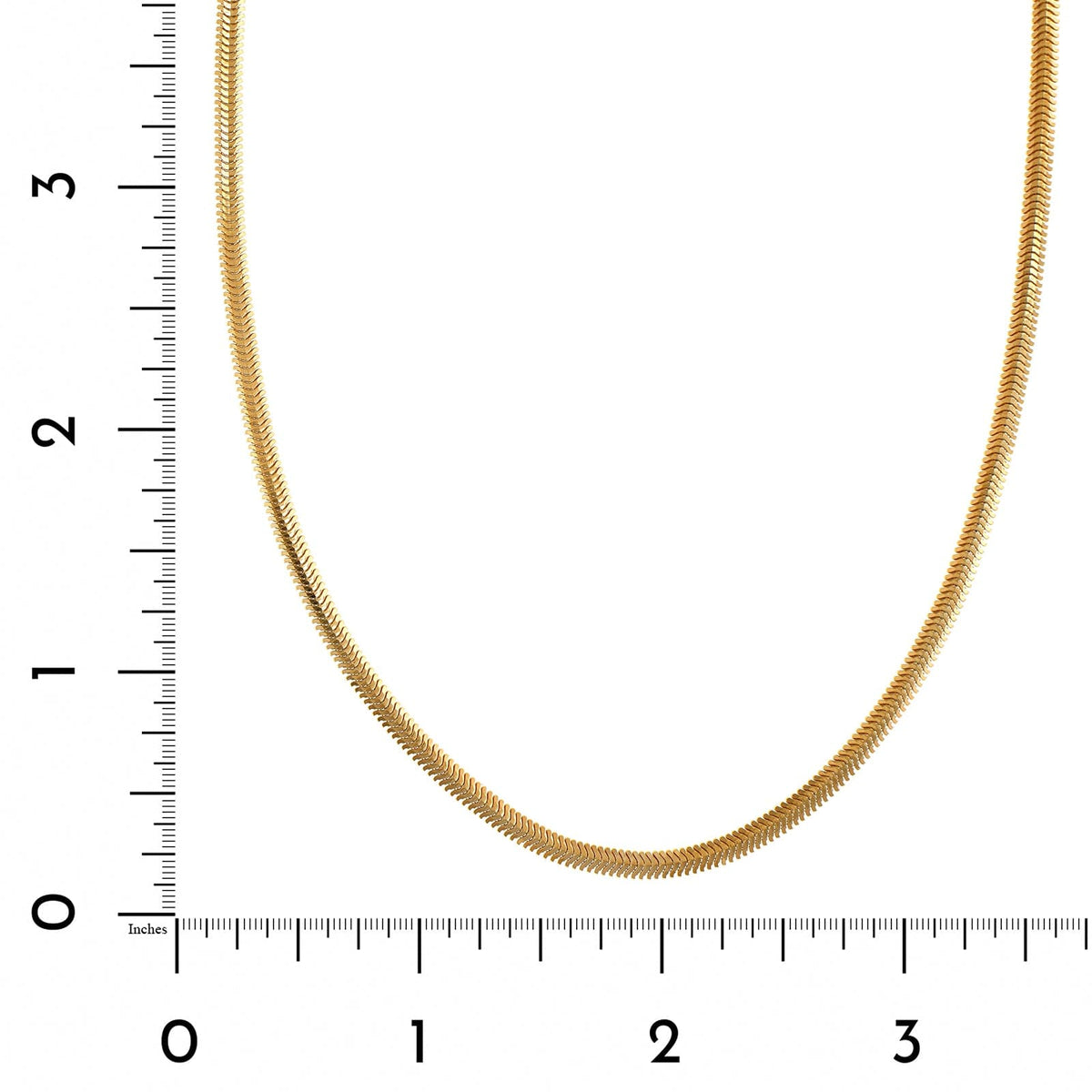 14K Yellow Gold 16" Oval Snake Chain Necklace