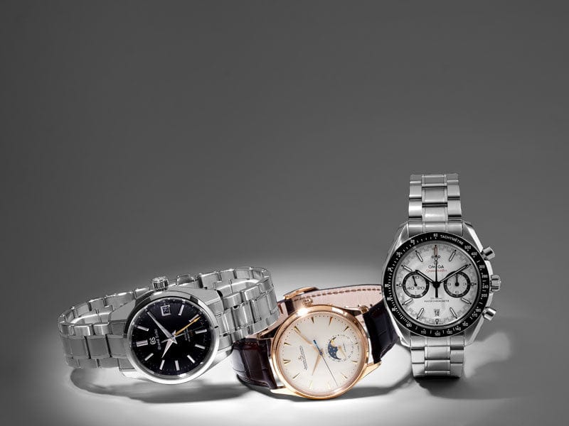 3 pre-owned watches grand seiko, omega, and JLC