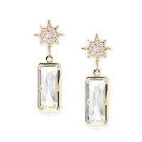 Anzie 14K Yellow Gold Aztec Topaz & Diamond Starburst Earrings