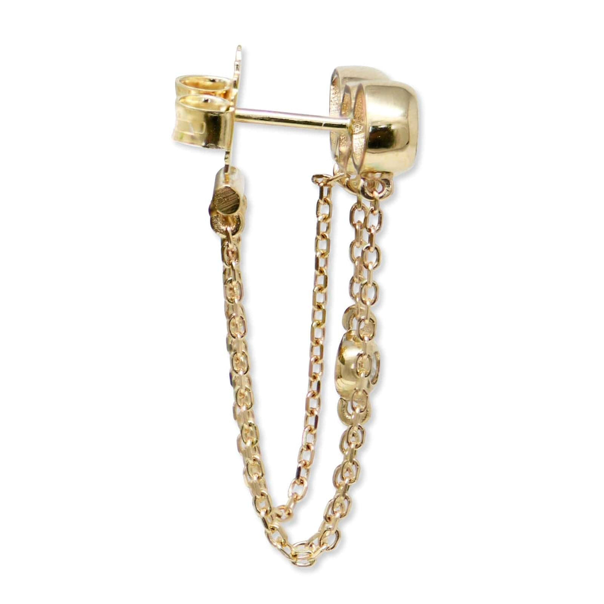 Anzie 14K Yellow Gold Melia Triple Topaz & Diamond Chain Earrings