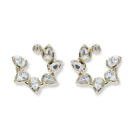 Anzie 14K Yellow Gold Melia Pear Shaped Topaz & Diamond Hoops