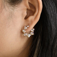 Anzie 14K Yellow Gold Melia Pear Shaped Topaz & Diamond Hoops
