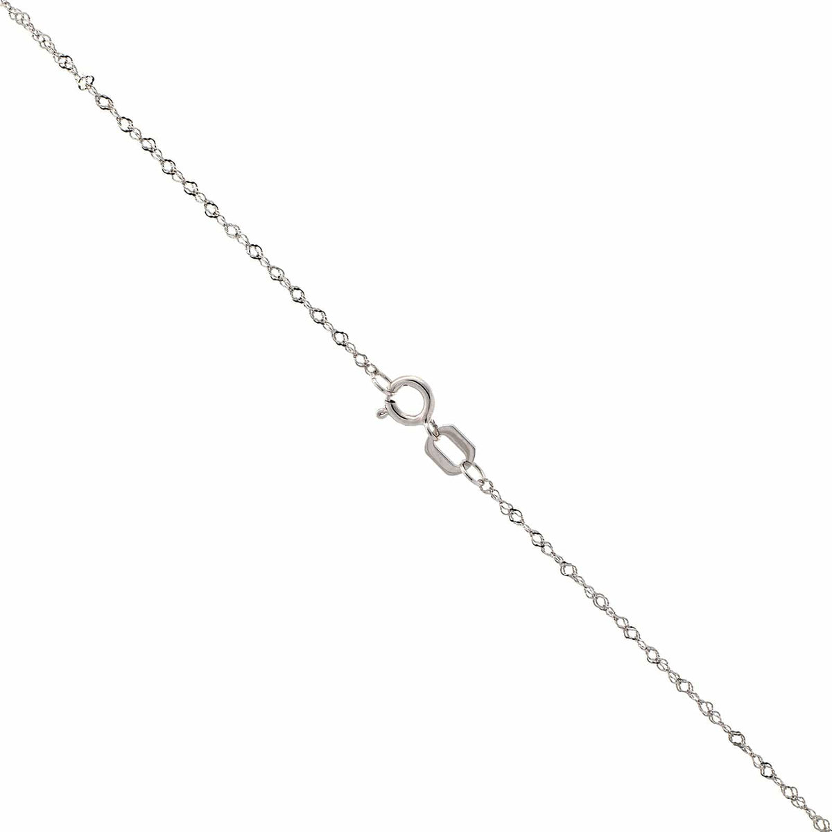 18K White Gold Tourmaline and Diamond Halo Pendant