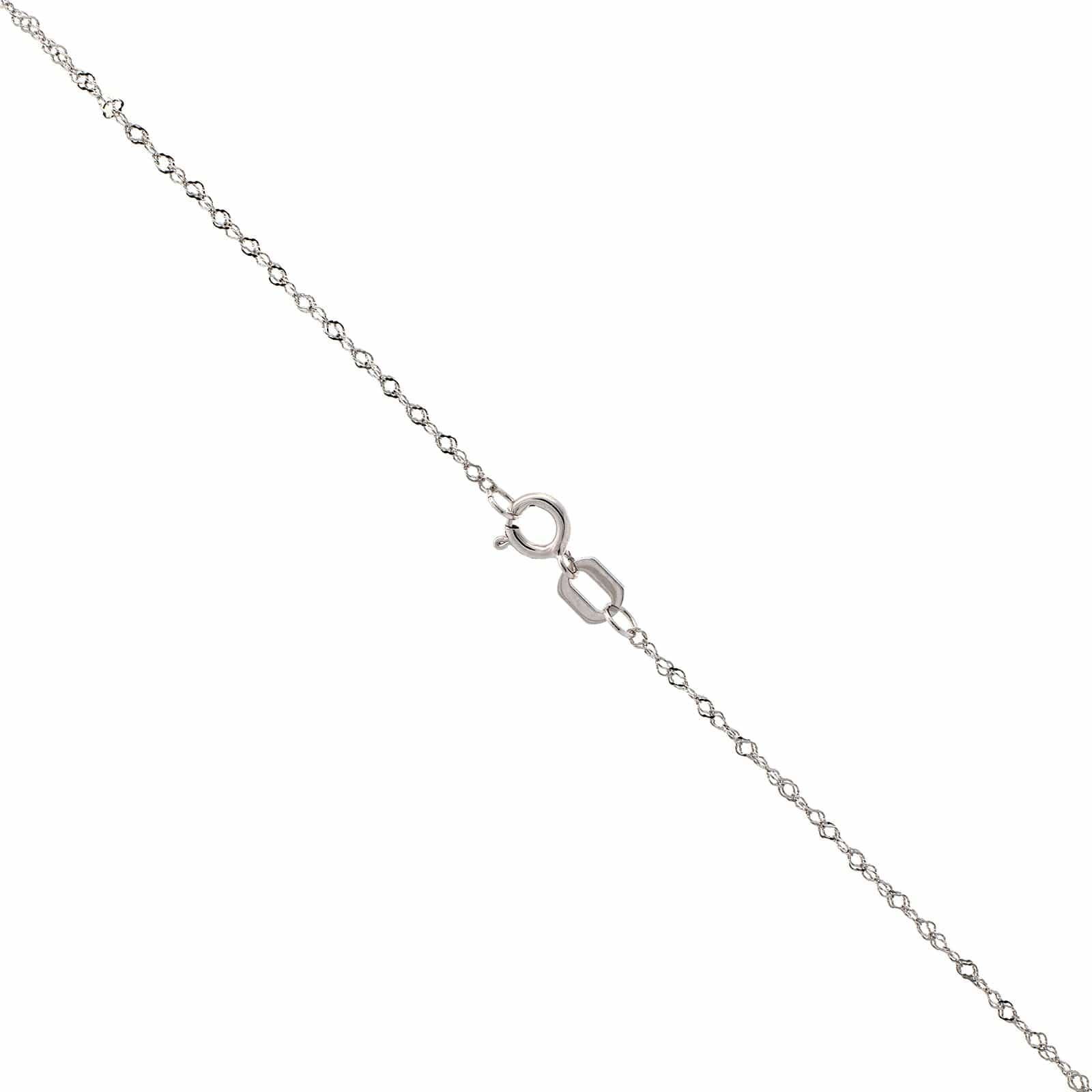 18K White Gold Tourmaline and Diamond Halo Pendant