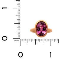 18K Rose Gold Pink Tourmaline and Diamond Ring