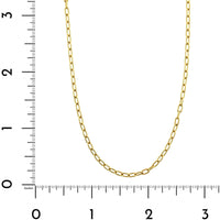 18K Yellow Gold Long Open Cable Chain Necklace