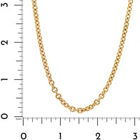 18K Yellow Gold Round Cable Chain Necklace