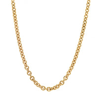 18K Yellow Gold Round Cable Chain Necklace