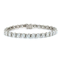 Platinum 4 Prong Diamond Tennis Bracelet