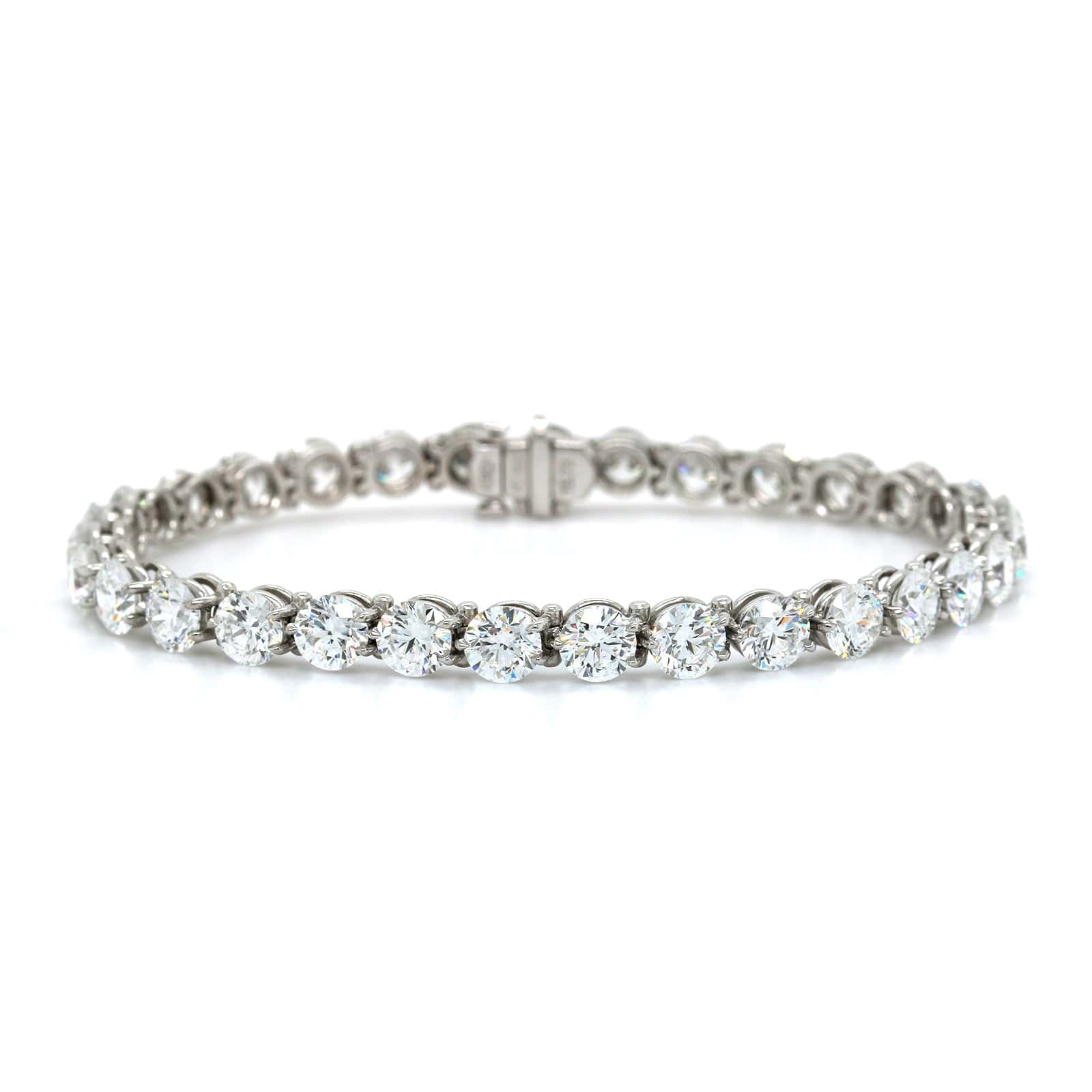 Platinum 4 Prong Diamond Tennis Bracelet