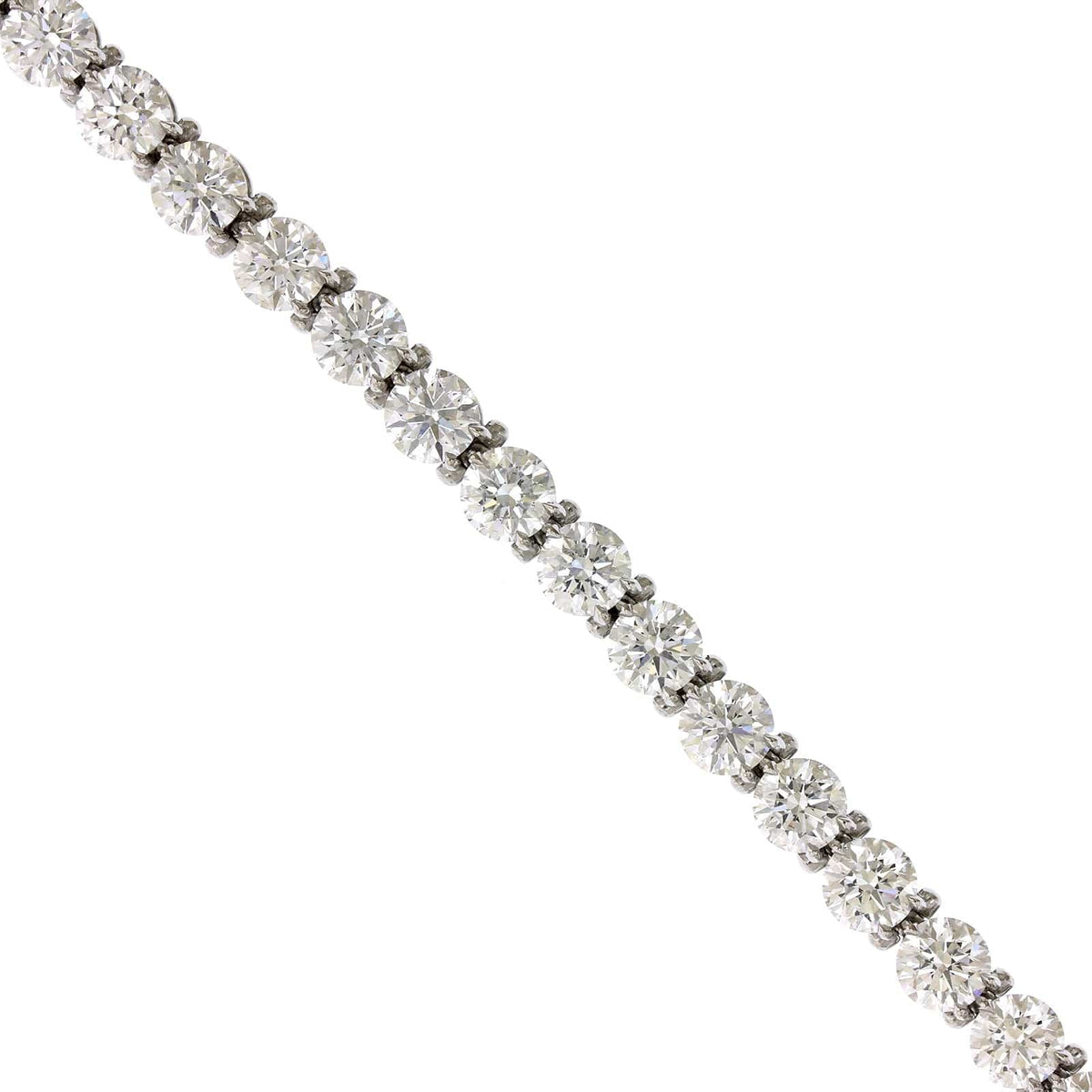 Platinum 4 Prong Diamond Tennis Bracelet