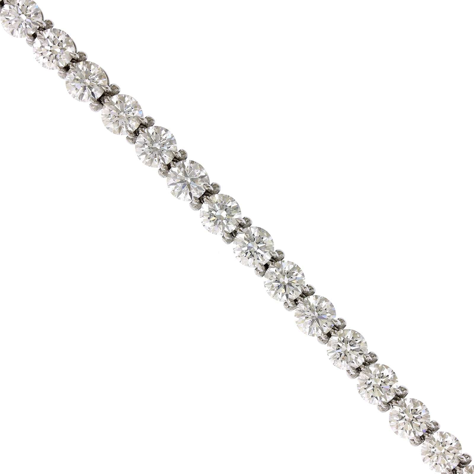 Platinum 4 Prong Diamond Tennis Bracelet