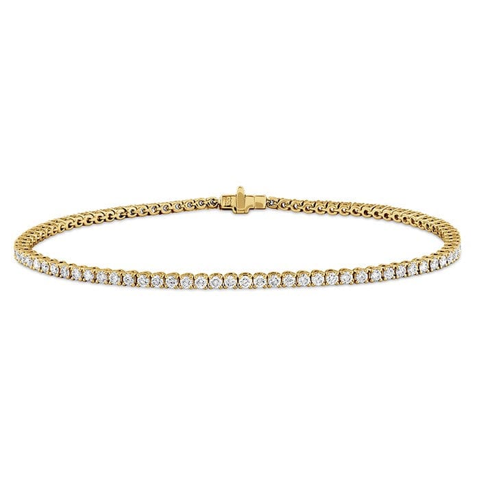 18K Yellow Gold 4 Prong Diamond Tennis Bracelet