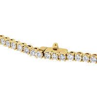 18K Yellow Gold 4 Prong Diamond Tennis Bracelet