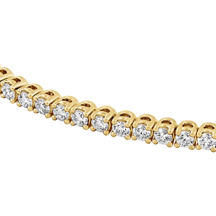18K Yellow Gold 4 Prong Diamond Tennis Bracelet