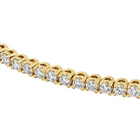18K Yellow Gold 4 Prong Diamond Tennis Bracelet