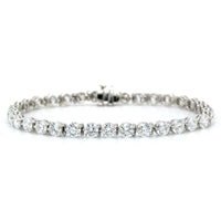 Platinum 4 Prong Diamond Tennis Bracelet