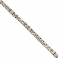 18K Yellow Gold 4 Prong Diamond Tennis Bracelet