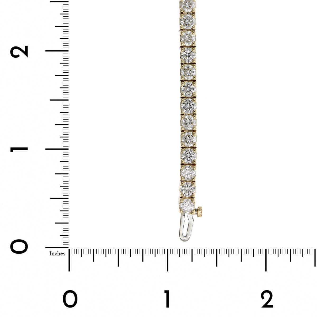 18K Yellow Gold 4 Prong Diamond Tennis Bracelet