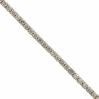 18K Yellow Gold 4 Prong Diamond Tennis Bracelet