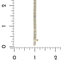18K Yellow Gold 4 Prong Diamond Tennis Bracelet