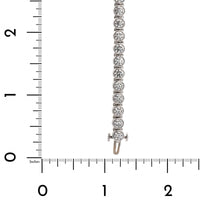 18K White Gold Bezel Set Diamond Tennis Bracelet