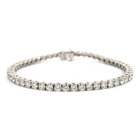 18K White Gold 4 Prong Diamond Tennis Bracelet