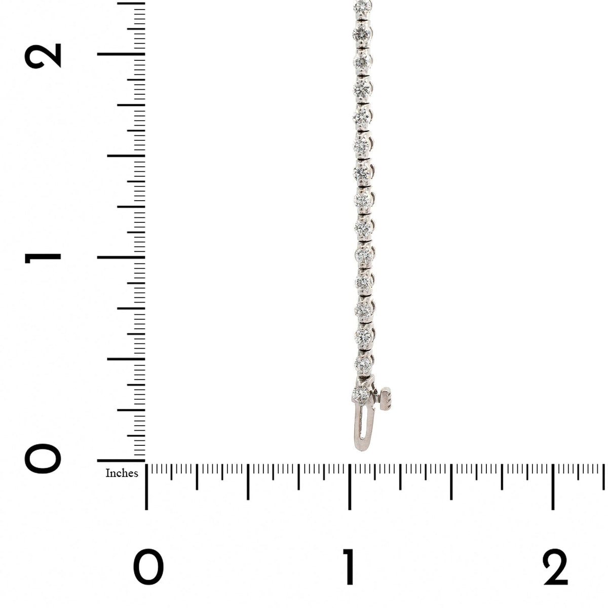 18K White Gold Single Prong Diamond Tennis Bracelet