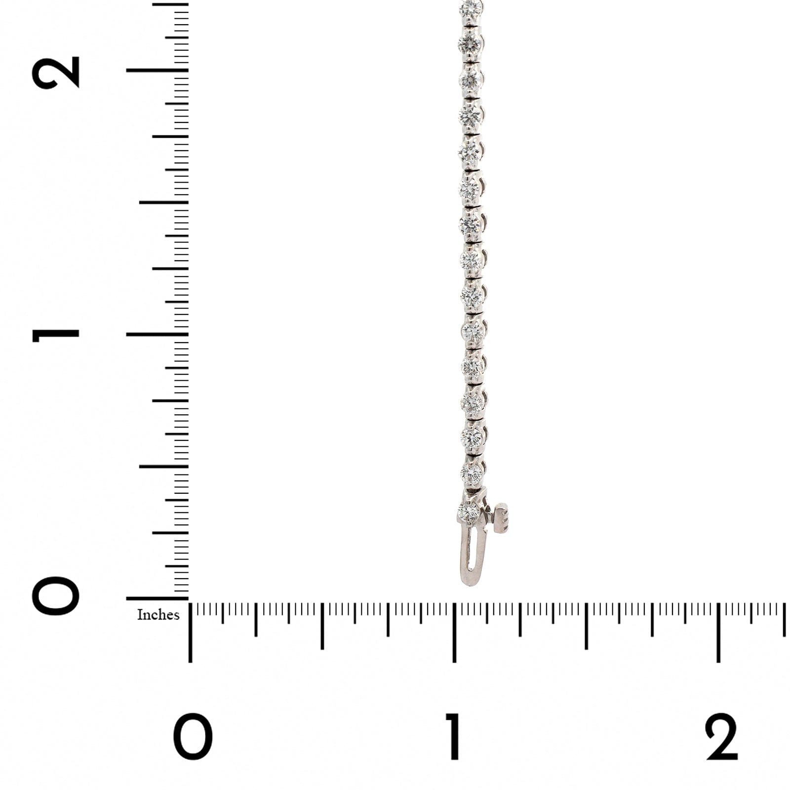 18K White Gold Single Prong Diamond Tennis Bracelet