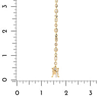 14K Yellow Gold Bezel Set Multi-Shape Diamond Tennis Bracelet