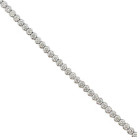 18K White Gold Bezel Set Diamond Tennis Bracelet