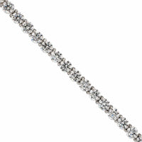 Platinum Round Cut Diamond Tennis Bracelet