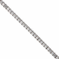 18K White Gold Prong Set Diamond Tennis Bracelet