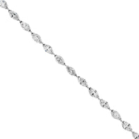 18K White Gold Marquise Cut Diamond Tennis Bracelet