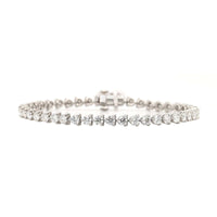 Platinum 4 Prong Diamond Tennis Bracelet