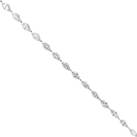 18K White Gold Marquise Cut Diamond Tennis Bracelet