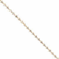 18K Yellow Gold Pear Shaped Diamond Tennis Bracelet