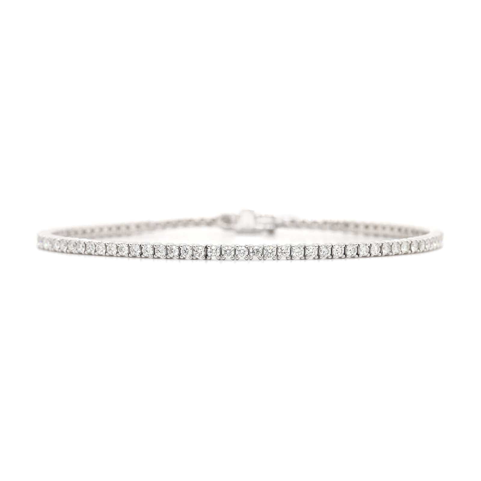 18K White Gold Diamond Tennis Bracelet